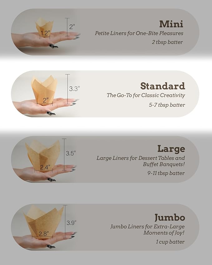 Elegant Baking Cups for Cakes and Brownies