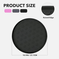 Non-slip silicone pet mat, stays in place during mealtime.
