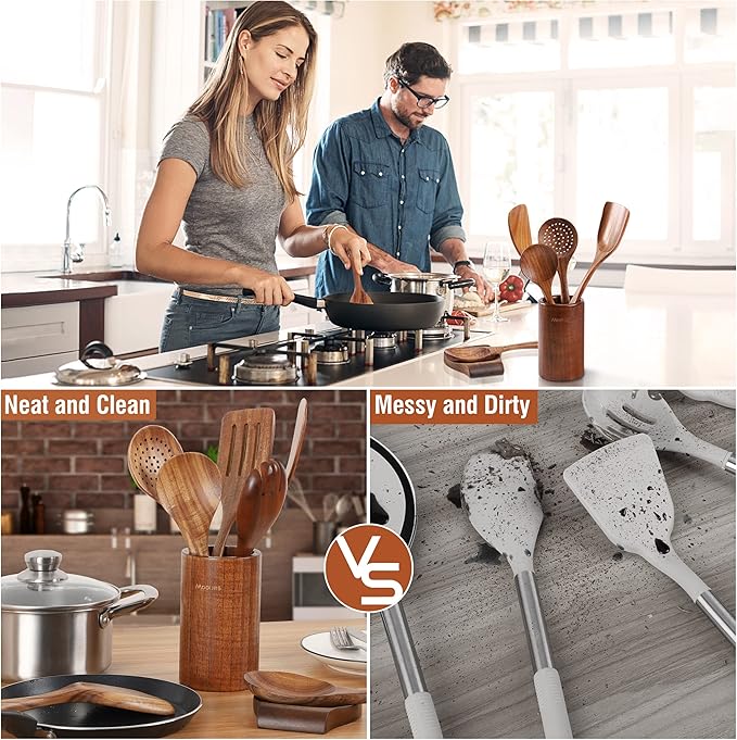Premium Natural Wood Cooking Tools