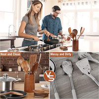 Premium Natural Wood Cooking Tools