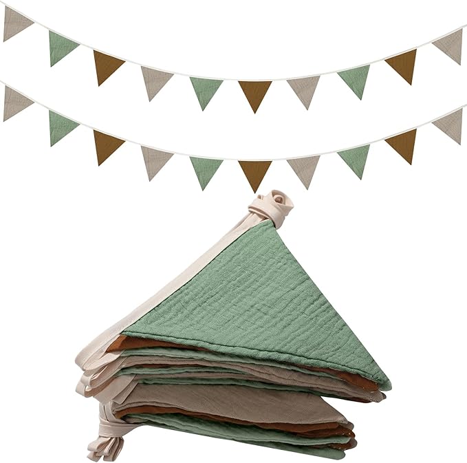Nursery garland triangle bunting flags for playroom wall decor
