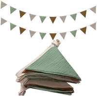 Nursery garland triangle bunting flags for playroom wall decor