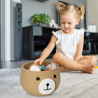 Nursery organizer with cute bear design, perfect for storing toys, diapers, and more.