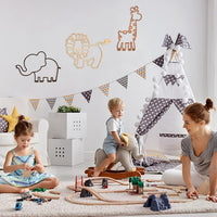 Nursery wall art jungle theme decor for baby room