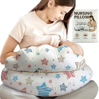 Nursing pillow for breastfeeding, ergonomic support for mom and baby.