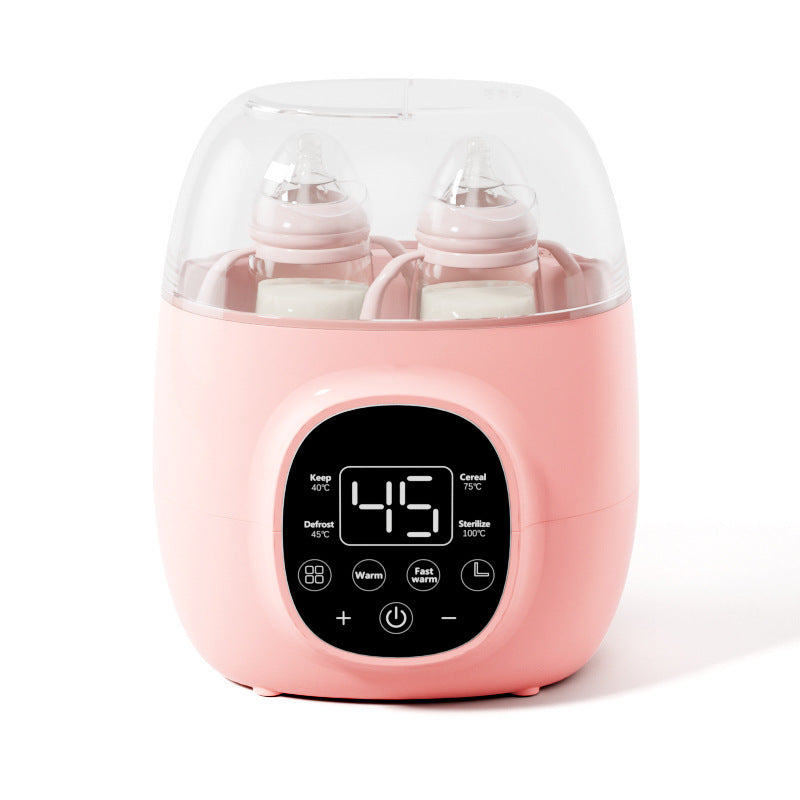 Dual Baby Bottle Warmer & Sterilizer – Portable Bottle Warmer with Infant Bottle Warmer, Newborn Bottle Warmer and Digital Temperature Control