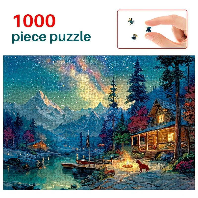 1000 Piece Cartoon Jigsaw Puzzle for Kids and Adults, Educational Handmade Style Puzzle for Creative Play and Home Decoration