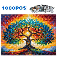 1000 Piece Cartoon Jigsaw Puzzle for Kids and Adults, Educational Handmade Style Puzzle for Creative Play and Home Decoration