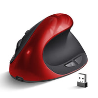 Rechargeable Wireless Vertical Mouse with USB Receiver, 6 Buttons and Adjustable DPI