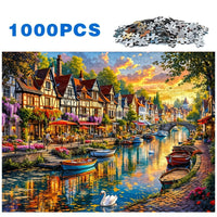 1000 Piece Cartoon Jigsaw Puzzle for Kids and Adults, Educational Handmade Style Puzzle for Creative Play and Home Decoration