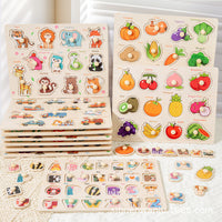Wooden Puzzle for Kids, Color Matching Puzzle, Montessori Toy, Animal Puzzle Board, Educational Toy for Toddlers 1 2 3 Years