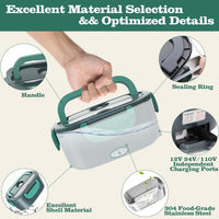 Electric lunch box for office meal warming