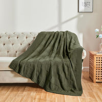 Warm Knitted Decorative Blanket for Living Room and Bedroom