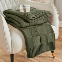 Soft Cozy Check Throw Blanket for Couch Bed Sofa and Living Room