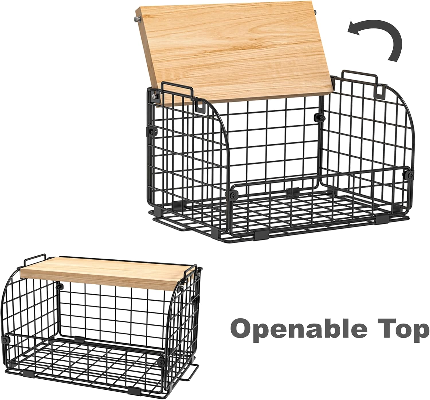 Kitchen Wire Basket Set for Bread, Snacks and Spices