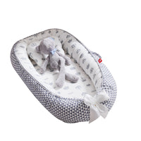 Baby Using Organic Cotton Lounger for Tummy Time Support