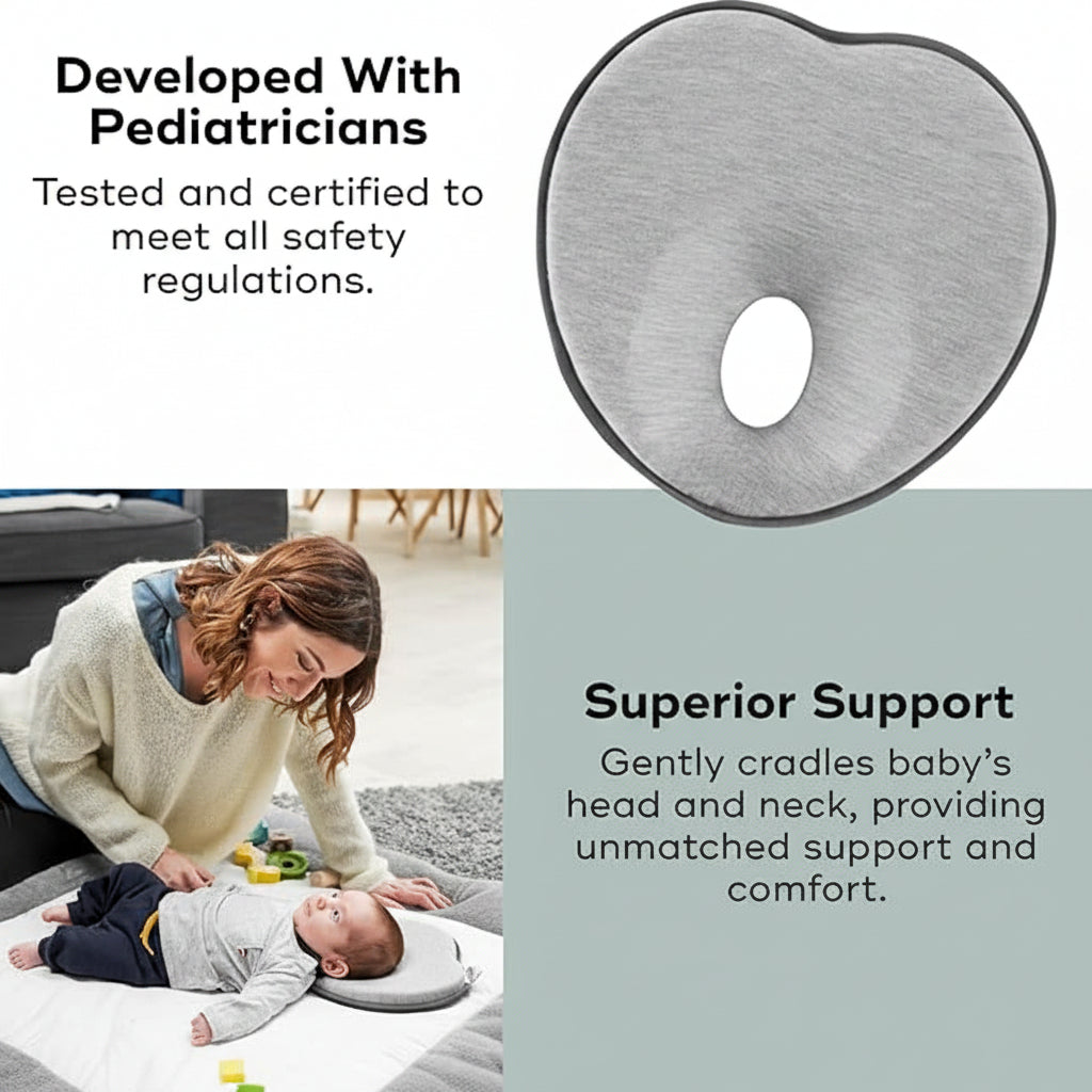 Organic Cotton Baby Pillow Soft and Breathable Cushion