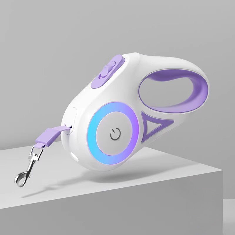 LED dog leash for outdoor walking activities