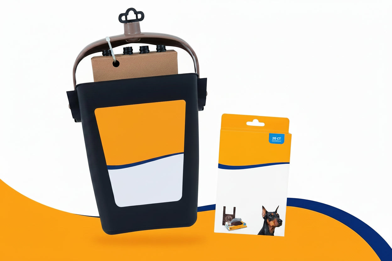 Outdoor Pet Cleanup Kit With Scoop Bin And Waste Bags