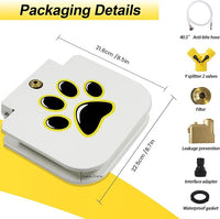 Easy setup outdoor dog water fountain in garden