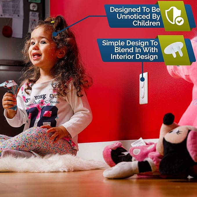 Outlet plug cover for baby safety against electrical hazards