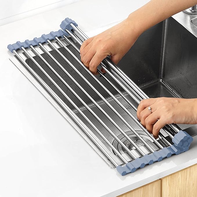 Foldable Sink Drying Rack for Dishes, Utensils and Kitchen Essentials