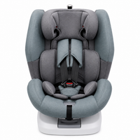 Padded baby car seat with deep side support cushions