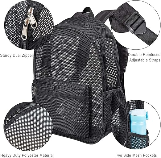Padded Shoulder Strap Mesh Backpack