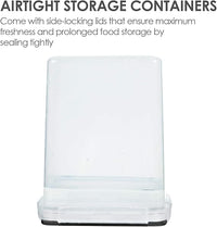 Food storage set for rice, cereal, pasta, and snacks