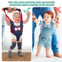 Parent guidance handle attached to toddler walking support harness