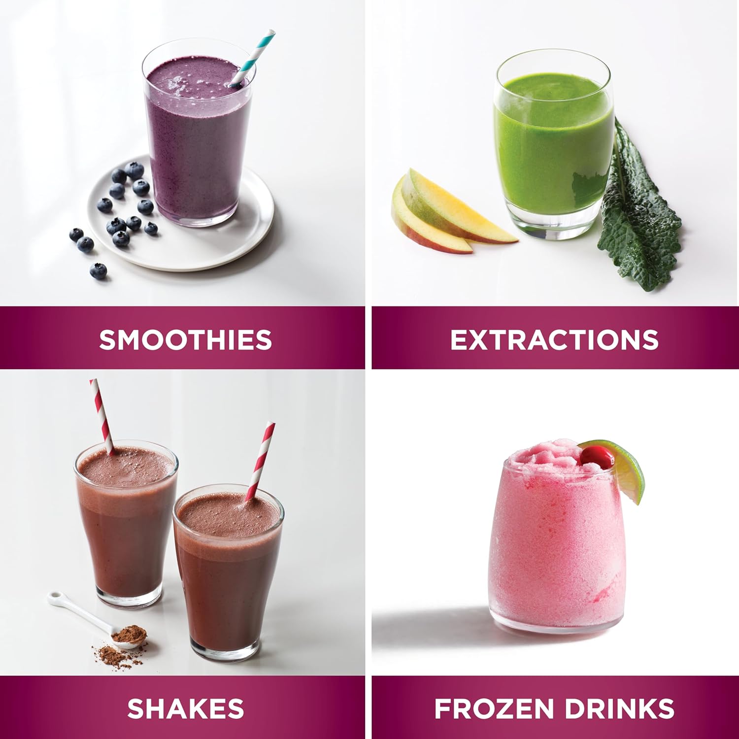 Portable smoothie maker with travel cups for shakes and juice