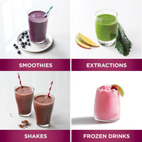 Portable smoothie maker with travel cups for shakes and juice