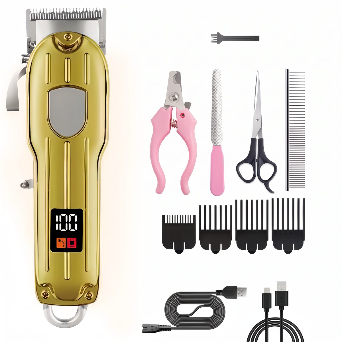Electric pet hair clipper for everyday grooming