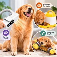 White pet grooming dryer for drying dog fur after bath