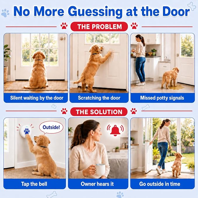 Wireless Pet Training Doorbell With Touch Operation