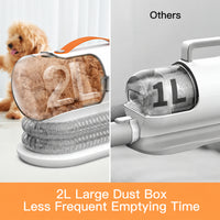 Pet vacuum with grooming accessories for dogs