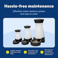 64oz capacity gravity water station for pets