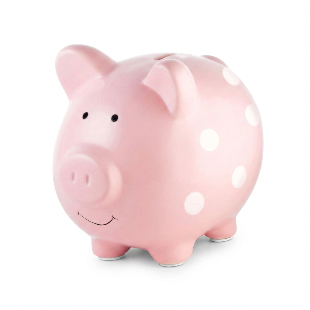 Piggy bank dot coin bank for kids with colorful design
