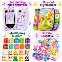 Interactive unicorn-themed kids learning smartphone