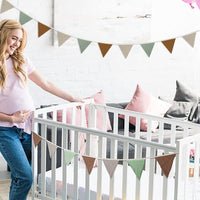 Playroom decor nursery garland banner with triangle flags