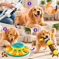 Colorful plush dog toy for interactive indoor pet play