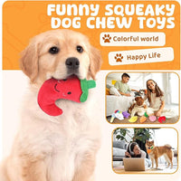 8 Pack Plush Squeaky Dog Toys With Stuffed Design For Small And Medium Dogs