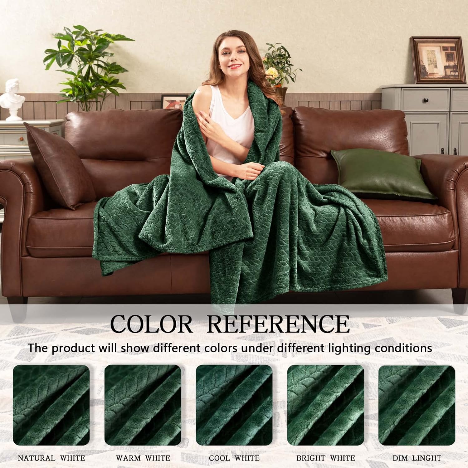 Warm microfiber throw blanket draped over chair
