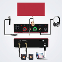 Podcast streaming audio interface with compact design