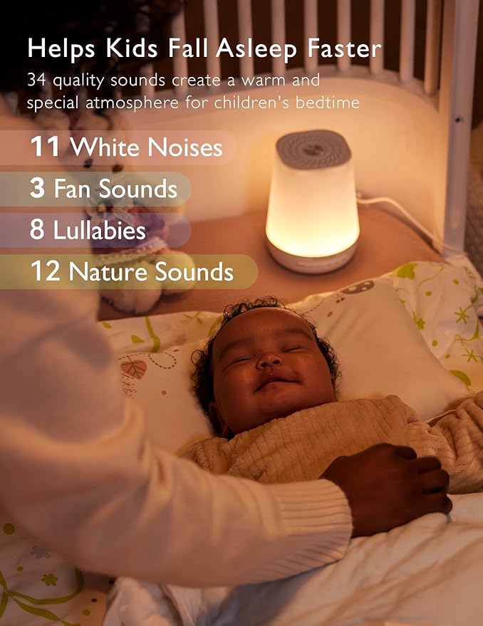 Portable Baby Sound Machine With Night Light