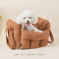Portable car travel pet bed for dogs and cats