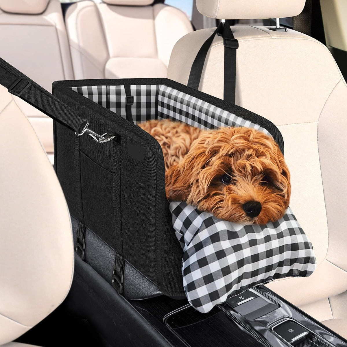 Portable pet car seat for small dogs