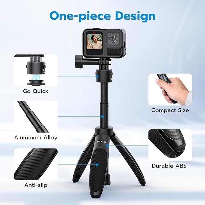 Lightweight and Portable 40cm Selfie Stick Tripod, Perfect for Travel and Outdoor Adventures