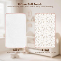 Portable baby changing pad with waterproof backing, perfect for diaper changes while traveling.