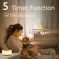 Portable baby sleep sound machine with adjustable night light